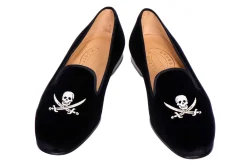 Stubbs & Wootton Slipper<Skull Velvet Slipper (Men)