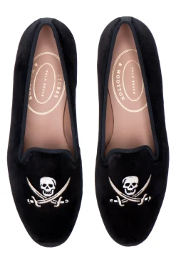 Women Stubbs & Wootton Slipper<Skull Velvet Slipper (Women)