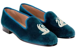 Women Stubbs & Wootton Slipper<Swans Teal (Women)