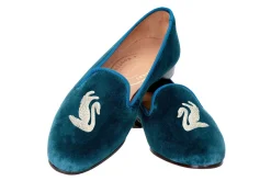 Women Stubbs & Wootton Slipper<Swans Teal (Women)
