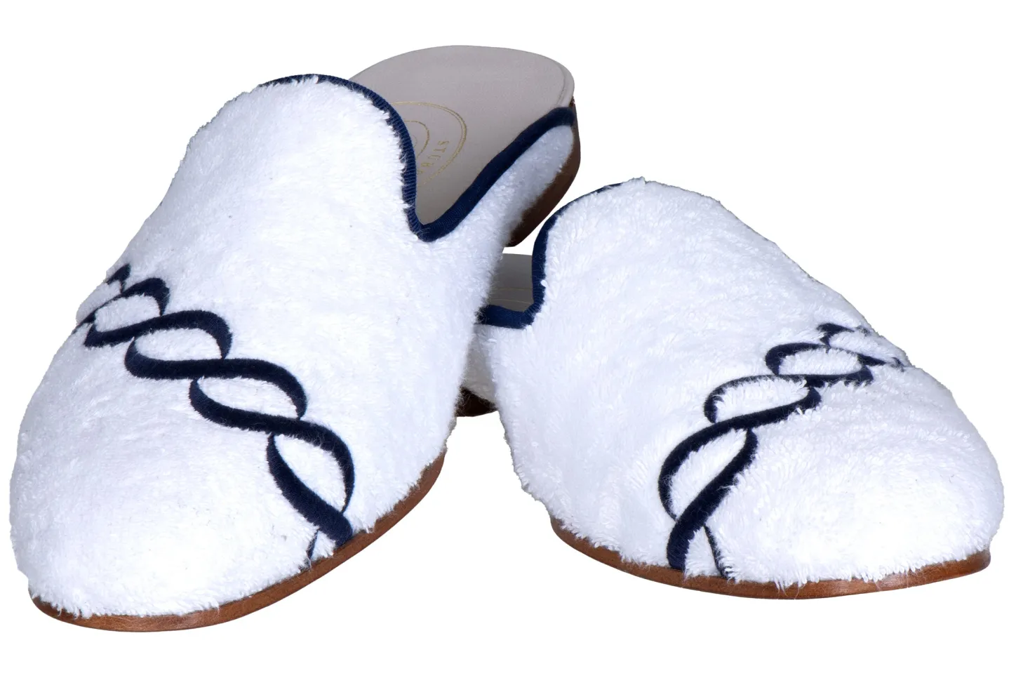 Stubbs & Wootton Mule<Treccia Navy Cloth Mule (Men)