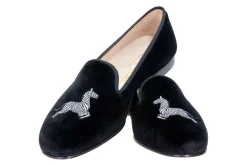 Women Stubbs & Wootton Slipper<Zebra Velvet Slipper (Women)