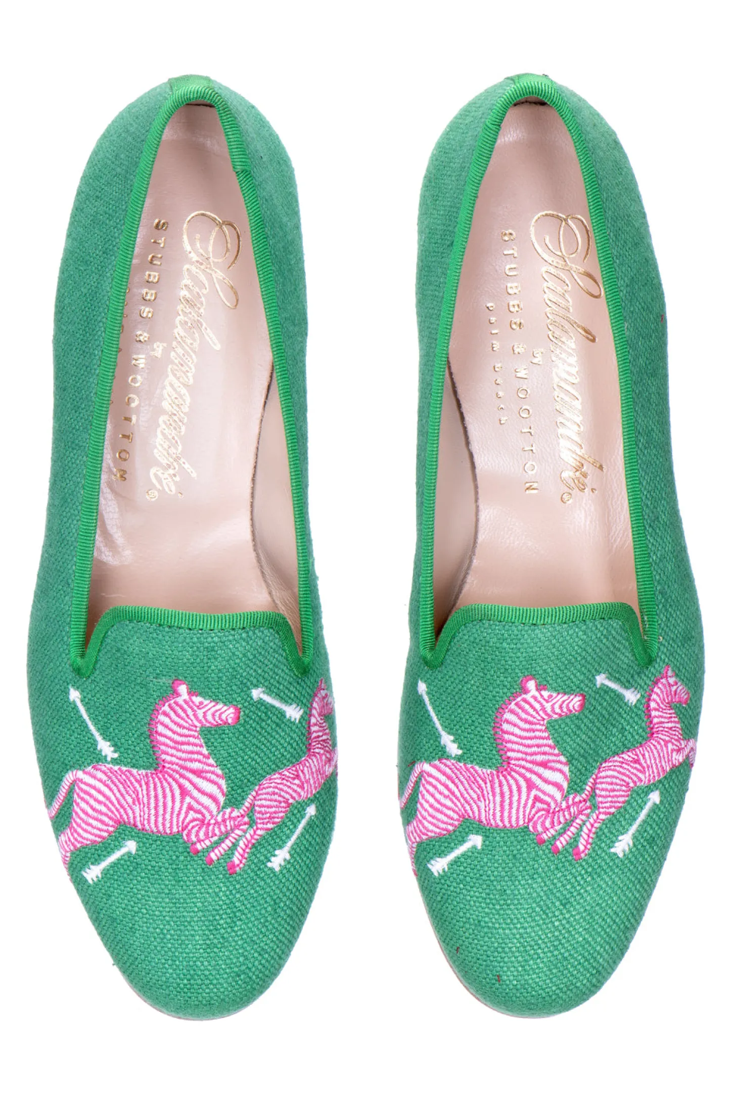 Women Stubbs & Wootton Slipper<Zebras Kelly Linen Slipper (Women)