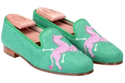 Stubbs & Wootton Slipper<Zebras Kelly Linen Slipper (Men)