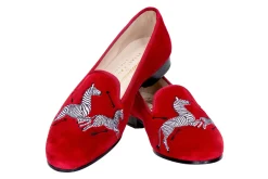 Women Stubbs & Wootton Slipper<Zebras Narrow