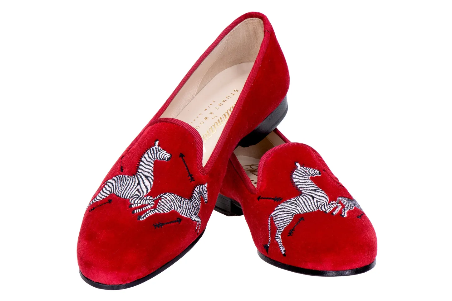 Women Stubbs & Wootton Slipper<Zebras Narrow