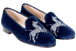 Stubbs & Wootton Slipper<Zebras Velvet Slipper (Men)