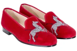 Women Stubbs & Wootton Slipper<Zebras Velvet Slipper (Women)