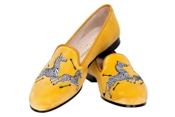 Stubbs & Wootton Slipper<Zebras Velvet Slipper (Men)