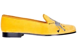 Women Stubbs & Wootton Slipper<Zebras Velvet Slipper (Women)